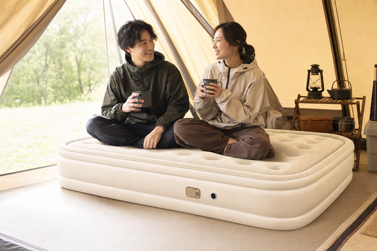 インフレーターマット 厚手｜ポンプ内蔵・足踏みで膨らむ車中泊ベッド
